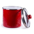 thumbnail image 2 of Golden Rabbit Enamelware Solid Red Pattern Storage Canister, 2 of 3