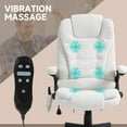 thumbnail image 4 of Vinsetto Chaise de Bureau de Massage avec Vibration à 6 Points, Blanc, 4 of 10