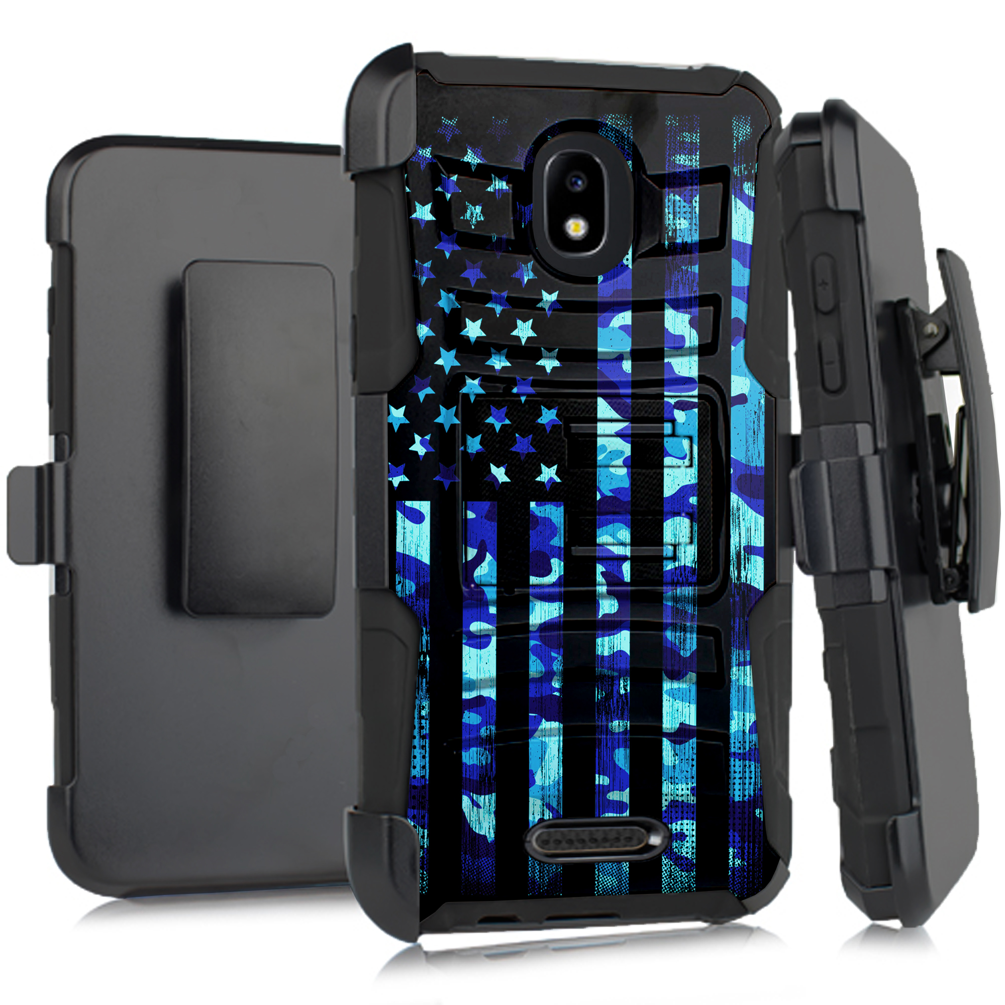 DALUX Hybrid Kickstand Holster Phone Case Compatible with Cricket Icon