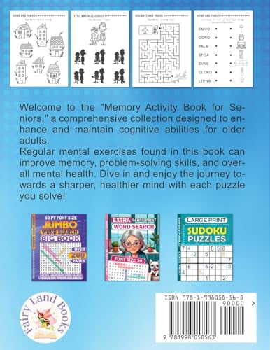 Large Print Memory Activity Book for Seniors: Relaxing Memory