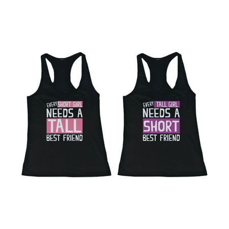 Cute Tall and Short Best Friend Tank Tops - Matching BFF (Best Friend Tank Tops)