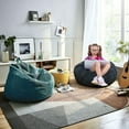 thumbnail image 2 of Classic Bean Bag Chair, with Faux Rabbit Fur Cover for Teens and Kids,2.5 feet Round Fluffy Bean Bag Sofa, 2 of 7