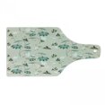 thumbnail image 1 of Floral Cutting Board, Romantic with Little Hearts Swirled Stems with Blossoms Feminine Graphic, Tempered Glass Cutting and Serving Board, Wine Bottle Shape, Turquoise Brown Beige, by Ambesonne, 1 of 1