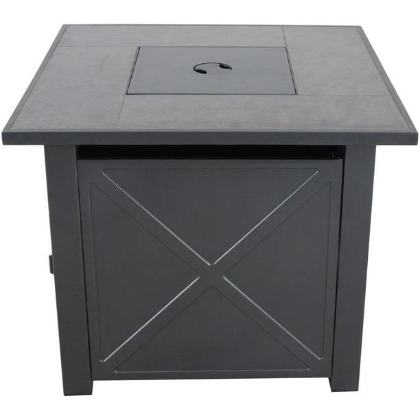Mod Harper 40,000 BTU TileTop Gas Fire Pit Table with Burner Cover and