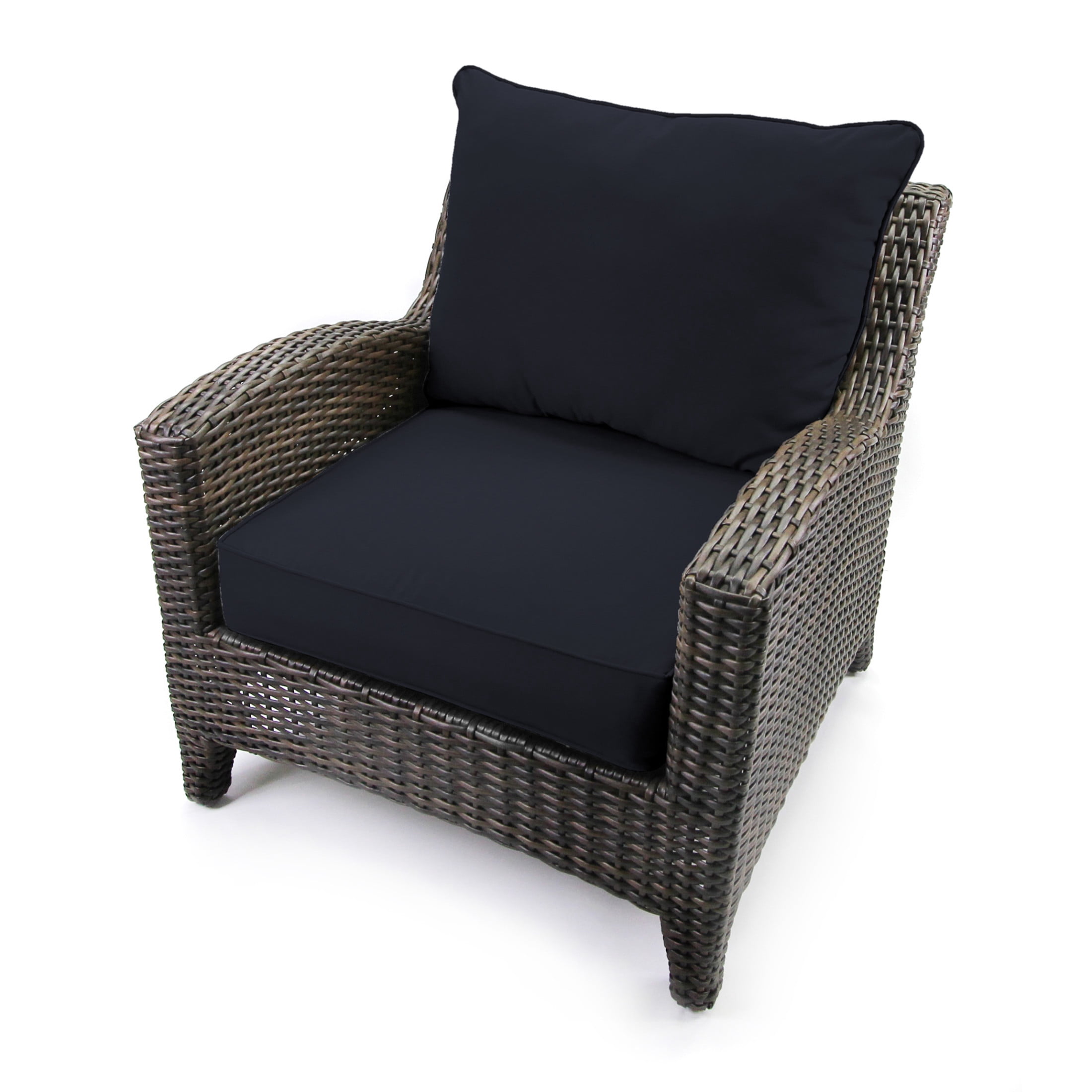 Jordan Manufacturing 46.5" x 24" Navy Solid Rectangular Outdoor Deep Seat Chair Cushion Set with Welt