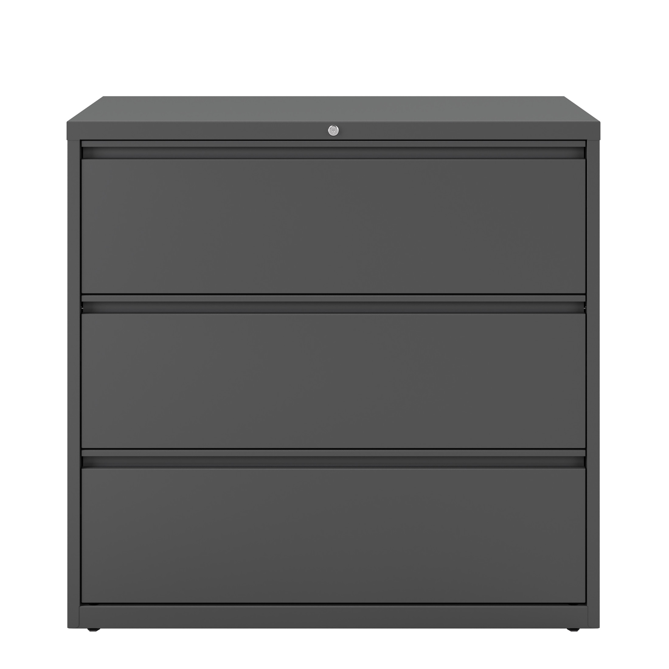 Hirsh 42 inch Wide 3 Drawer Metal Lateral File Cabinet for Home and Office, Holds Letter, Legal and A4 Hanging Folders, Charcoal