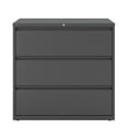 thumbnail image 2 of Hirsh Pro 42 inch Wide 3 Drawer Metal Lateral File Cabinet for Home and Office, Holds Letter, Legal and A4 Hanging Folders, Charcoal, 2 of 6