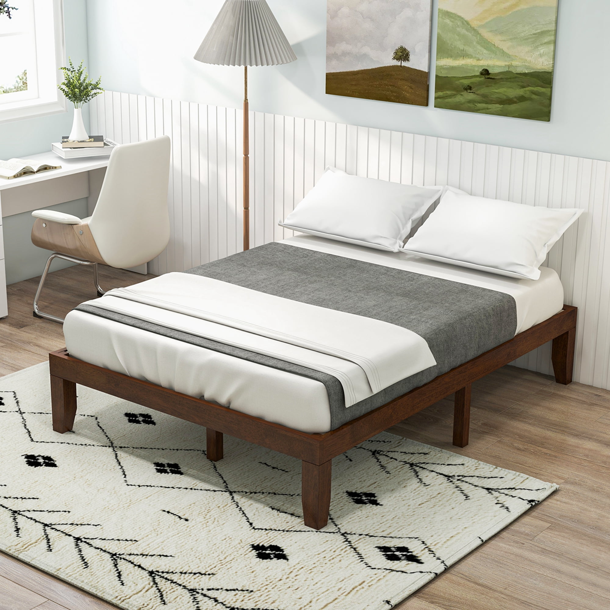 Costway Full Size 14'' Bed Frame, No Box Spring Needed Costway Full Size 14'' Bed Frame, No Box Spring Needed