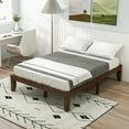 thumbnail image 2 of Costway Full Wooden Platform Bed 14" Slats Support Mattress Foundation Brown Cherry, 2 of 10
