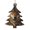 Christmas Tree Shape, variant on Angel Shape Christmas Wooden Hanging Ornaments, 6 Pcs, Xmas Tree Decor for Home Office with Wolf Leaves Vintage Design