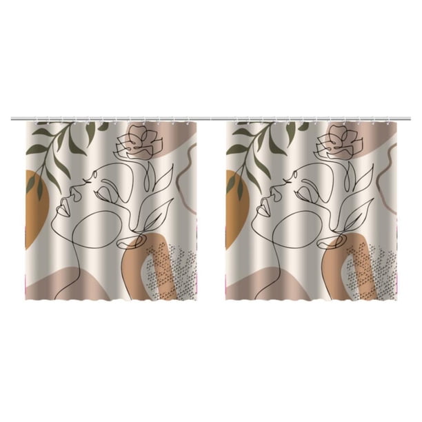 Bewildely 11 pack/lote Cortina de baño para baño Ahorro de Espacio Impermeable Fácil de Limpiar Cortina de Ducha Moderna XHBOHO-074 180x200 cm XHBOHO-074 180x200cm 2Conjunto