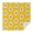 Yellow Daisy Flower-1, variant on Pink Daisy Flower Polka Dots Pattern Square Tablecloth,Waterproof Square Table Cover,Wipeable Spillproof Washable Table Cover for Home Kitchen Party Decor 42"X42"(107x107cm)