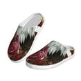 thumbnail image 2 of Daiia Eagle With Hat And Roses Print Women’s Fuzzy Slippers Memory Foam Lightweight House Shoes Cozy Loafer Flannel House Shoes-42/43, 2 of 7