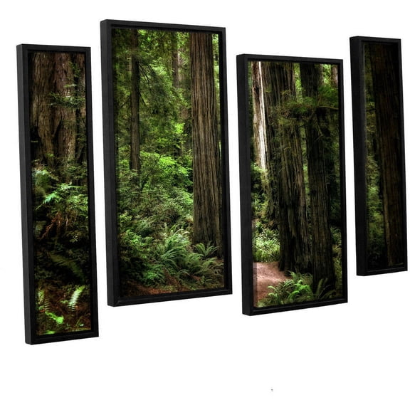 ArtWall Kevin Calkins "Enchanted Path" 4-Piece Floater Framed Canvas Staggered Set