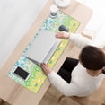 thumbnail image 3 of Long Mouse Pads for Desk,Blue Pioneer Flower Striped Pattern Desk Mats on Top Of Desks, Desk Mouse Pad Extra Large with 3mm Non-Slip Base and Stitched Edge for Gaming,Office,Work,Home 31.5"x11.8", 3 of 6