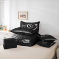 thumbnail image 6 of Manfei Romantic Love Heart 7-Piece Twin Bedding Sets, You and Me Bedding Comforter Set, Glitter Sequin Print Reversible Sheet Sets, Black White Luxury Bedroom Decor, 6 of 8