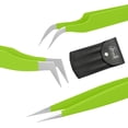 thumbnail image 1 of SIVOTE Pinces à Cils pour Extensions de Cils pour Volume, Isolation & Cils Classiques, Lot de 3, Vert, 1 of 6