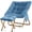 Blue, variant on Congermom Comfy Saucer Chair, Foldable Living Room Chairs, Soft Faux Fur Lounge Chair for Bedroom, Reading Chairs for Adults, X-Large (with Ottoman, Blue)