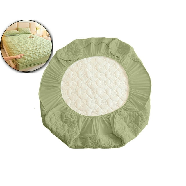 Dvruxg Waterproof Fitted Sheet 70x78 Inch - Soft Thickened Mattress Protector, Breathable & Quilted Bed Cover with Deep Elastic, Machine Washable for All Seasons