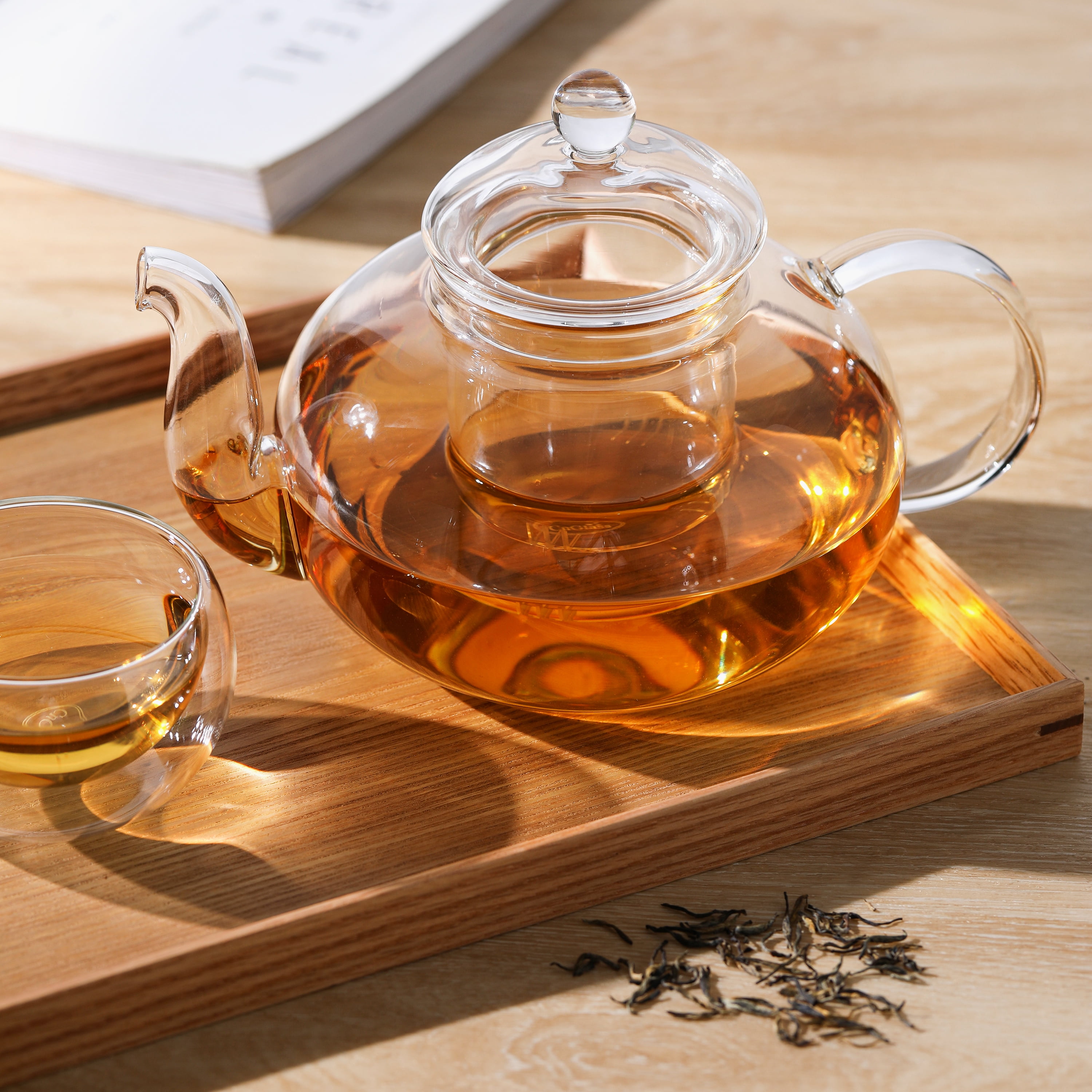 Clear Loose leaf teapot 20oz - Kai Organic Tea