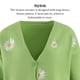 thumbnail image 4 of Qarigey Suéter de mujer Lints invierno otoño estampado de flores adorables estampado de manga larga cuello en V transpirable lavable suelto señoras Prendas para la parte del cuerpo Amarillo SG Qarigey AP012615-04, 4 of 6