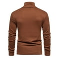 thumbnail image 3 of Baqcunre Knit Sweater Solid Color Round Neck Long Sleeve Pullover Sweater Men's Sweater Men's Tops,S,Mens Sweaters And Pullovers,Mens Sweater,Long Sleeve Shirts For Men,Mens Clothes,,Brown, 3 of 4
