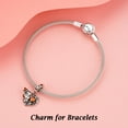 thumbnail image 4 of 925 Sterling Silver Charm for Bracelets Skull Heart Ruby Pendant Charm Women Bracelet Charm, 4 of 7