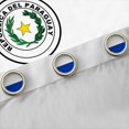 thumbnail image 4 of Manfei Paraguay Flag Kitchen Curtains,World Patriot Black Out Curtains Pack of 2 (42x63 Each),Red White Blue, 4 of 7