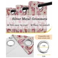thumbnail image 6 of Summer Flower Blackout Curtains for Bedroom Living Room, Vintage Seahorse Starfish Drink Slippers 39 In Long Thermal Insulated Room Darkening Drapes Grommet Window Treatments, 27.5 x 39 In, 6 of 9