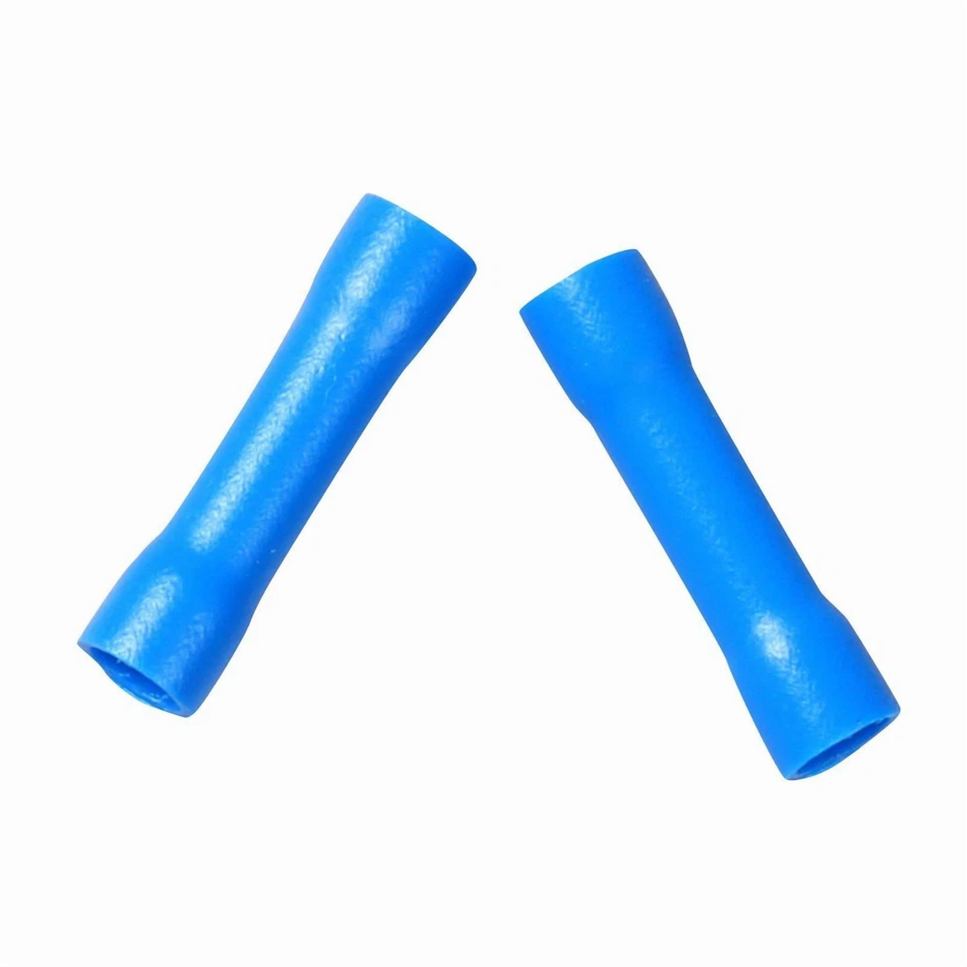 KLYNE- 100Pcs Car Audio/Alarm Wire Butt Connector Terminals 16-14 Awg Ga Gauge Blue