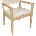 thumbnail image 4 of Bowery Hill Contemporary Cream Linen Textured Fabric Dining Arm Chair, 4 of 8