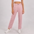 thumbnail image 2 of Tfken Pants For Girls Kids Daily Wear Straight Skinny Solid Color Pink Trousers Size 11-12 Years, 2 of 9