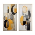 thumbnail image 2 of Designart "Retro Possibility Circular Energy II" Modern Geometric Framed Wall Art Set Of 2 - Modern Yellow Framed Canvas Set For Living Room Decor, 2 of 6