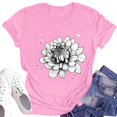 thumbnail image 3 of NAMTYQX Graphic Tees for Women Trendy Muster Oversized Slack Trending Light Graphic Short Sleeve Soft Crewneck Cute Shirts for Women Pink Size 4XL, 3 of 5