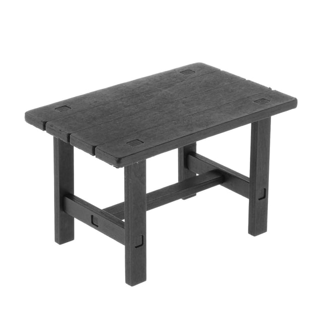 1/6 Scale Silla Muebles Miniatura Juguete Muñeco Muebles Decoración para Cumpleaños Baby Shower Vacation Festiva Presentació Escritorio Negro Sunnimix escritorio de figura de acción