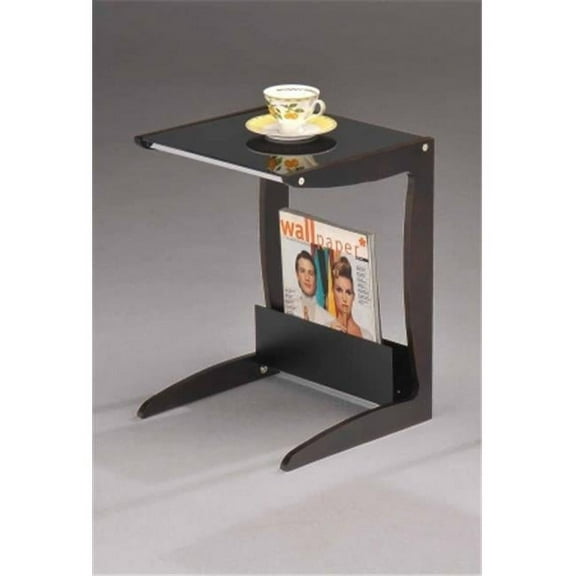 Inroom Furniture Designs SR-0691 End Table Walnut - Black Finish