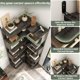 thumbnail image 4 of Estantería de esquina Armocity, 7 niveles, Etagere, roble gris, 4 of 8