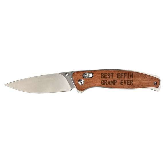 PrecisionNC Funny Grandpa Gifts Engraved Folding Knife Best Effin Gramp Ever Hunting Camping Fishing Knives