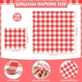 thumbnail image 2 of 120 Pcs Red Gingham Napkins, Disposable Christmas Paper Napkins Red and White Plaid Napkin Scalloped Checkered Napkin for Christmas, BBQ, Birthday, 5 x 5 Inches, 2 of 14