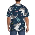 thumbnail image 3 of Kdxio Men'S Hawaiian Shirt For Men Short Sleeve Shirt Friendly Smiling Sharks Summer Casual Holiday Beach Button Down T-Shirts, 3 of 5