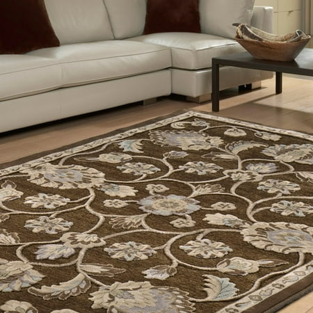 Orian Mackentire Woven Olefin Area Rug, Birch Brown, 5'3" x 7'6"