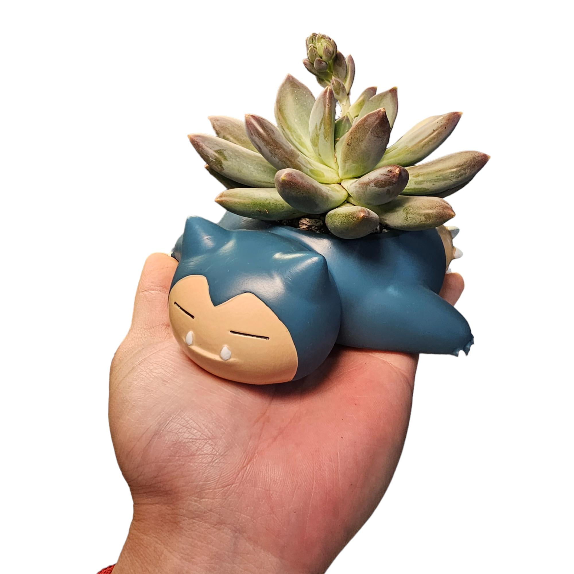 Snorlax Pokemon Planter Pot 2.5" Tall - Mini Anime Theme Desktop Planter with Drainage Hole