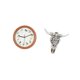 thumbnail image 5 of Reloj de pared,Reloj de pared con pájaro cantor Relojes de pared con pájaros,Escultura de pared de calavera,Estatua de resina con cabeza de vaca para decoración de pared y hogar,Adornos de, 5 of 8
