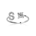 thumbnail image 1 of Daisyyozoid Bague en Cuivre Style Alphabet Anglais Mode Exquise 26, 1 of 9