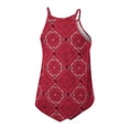 thumbnail image 3 of Women's Colosseum x Wrangler Crimson Oklahoma Sooners Bandana Tank Top, 3 of 3