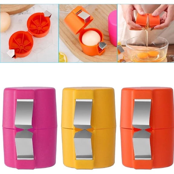 3 Pcs Egg Shell Opener, 2026 Upgraded Egg Opener for Hard Boiled Eggs, Egg Peeler Separator for Raw Eggs Cracker Tool Cutter Kitchen Gadgets(3PCS)