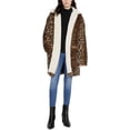 thumbnail image 3 of Sanctuary Womens Winter Faux Fur Coat, Brown XL, 3 of 4