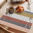 thumbnail image 3 of Boho Geometric Placemats Set of 6 Bohemian Stripes Aztec Tribe Vintage Place Mats Indoor Wipeable Table Mats Washable Cloth Dining Table Placemats for Kitchen Holiday Party Home Decor 13x19 Inch, 3 of 9