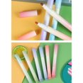 thumbnail image 4 of 4pcs Gradient Fluorescent Highlighters Set In Cute Pudding Puff Pen Case, Colorful Markers For Students And Office Supplies, 4 of 5