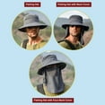 thumbnail image 3 of Leyfeng Sun Cap with Removable Face Neck Cover Flap Wide Brim Fishing Hat Summer Outdoor Sun Protection Fishing Cap for Man and Women, 3 of 8